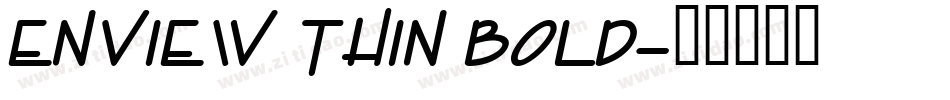 Enview Thin Bold字体转换